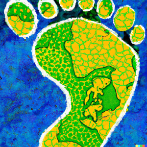 DALL·E 2023-02-22 15.48.40 - interesting medium image of carbon footprint in van gogh style